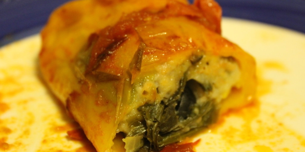 peperoni ripieni piantaggine e pane raffermo
