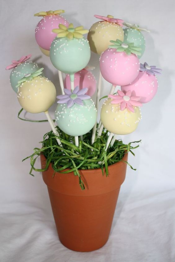 Cake pops in vaso (Fonte foto: cakecentral.com)