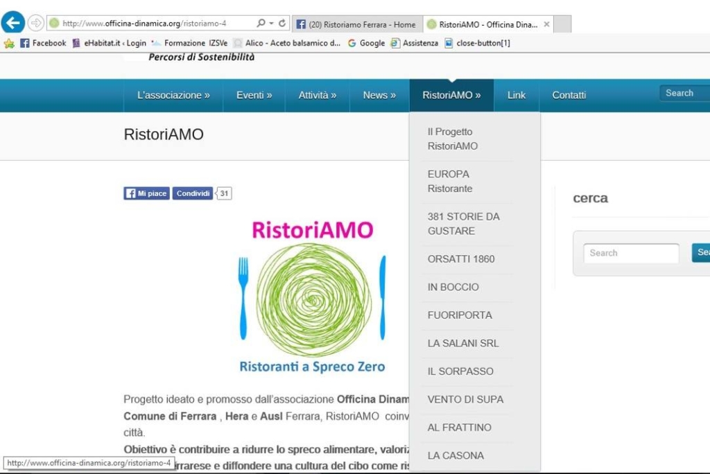  RistoriAMO. Iniziativa a Ferrara contro lo spreco del cibo