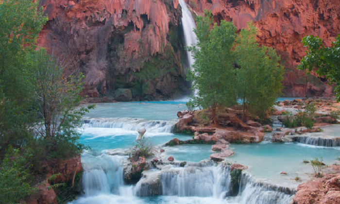 Cascate Havasupai in Arizona. Photograph: KiraVolkov/Getty Images/iStockphoto 