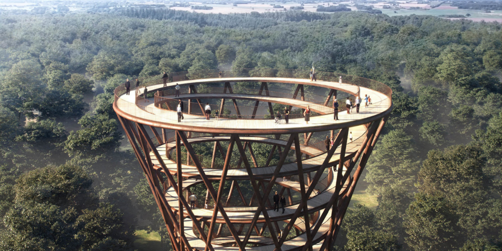 Torre a spirale nella foresta danese