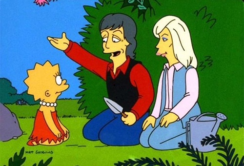 Il cammeo di Paul e Linda McCartney nella serie tv "I Simpson"