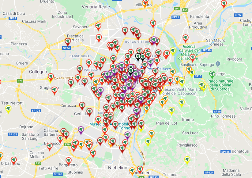 Aria di Torino Mappa 2019