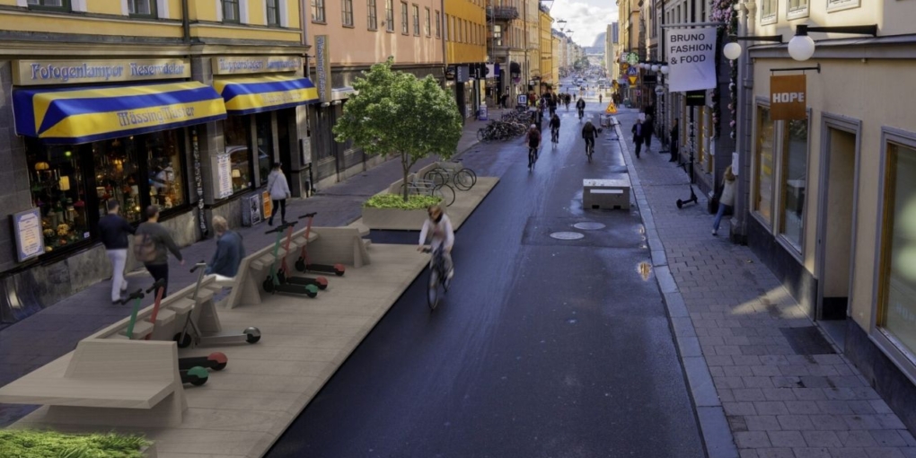 Rendering della one-minute city svedese