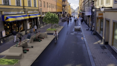 Rendering della one-minute city svedese