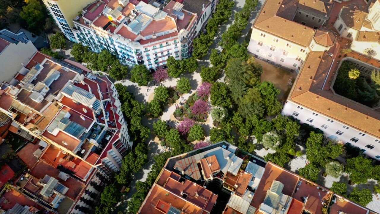 Le strade di Barcellona occupate dagli alberi con il progetto Superilla
