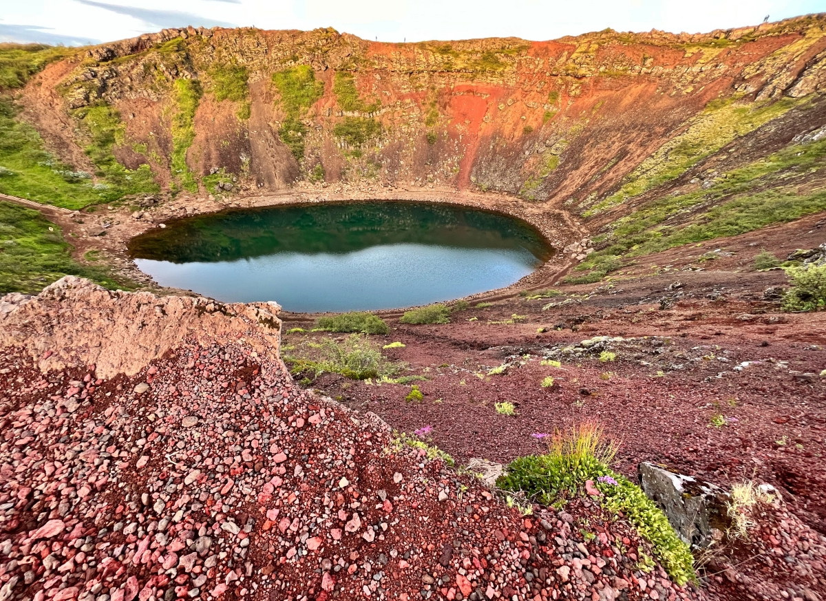 Lago cratere vulcano Kerid Circolo d'Oro Islanda