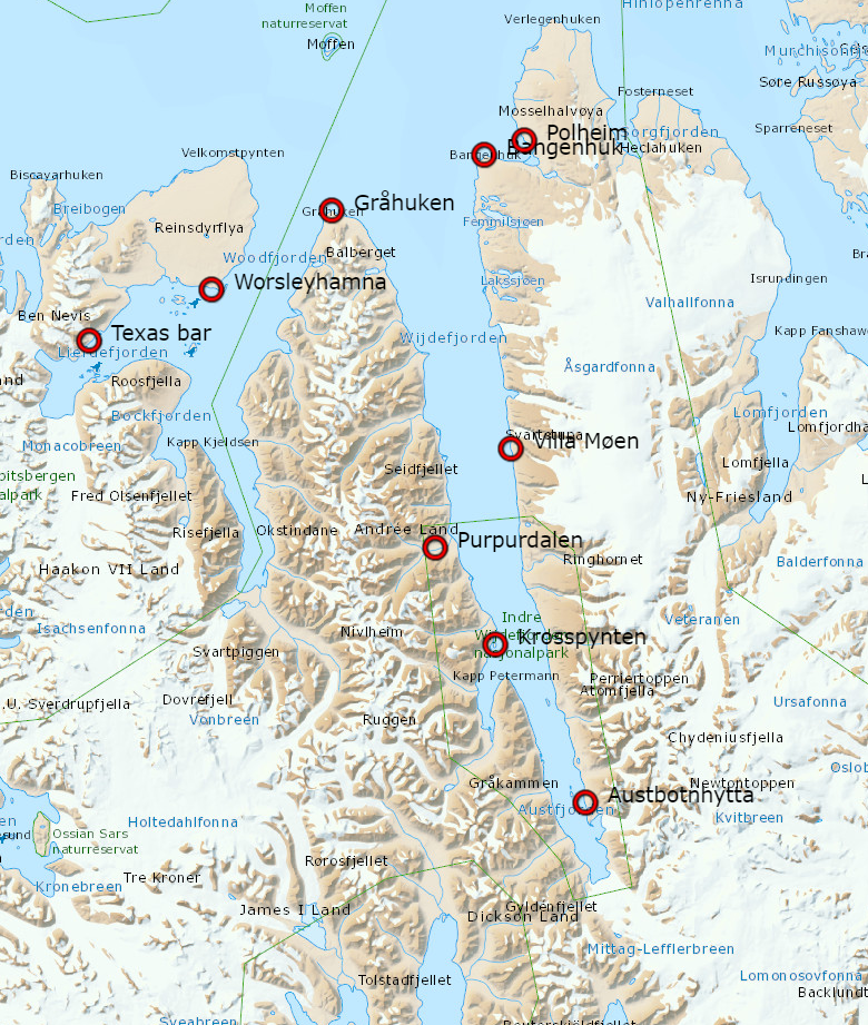 Mappa casette Lotteria delle Svalbard