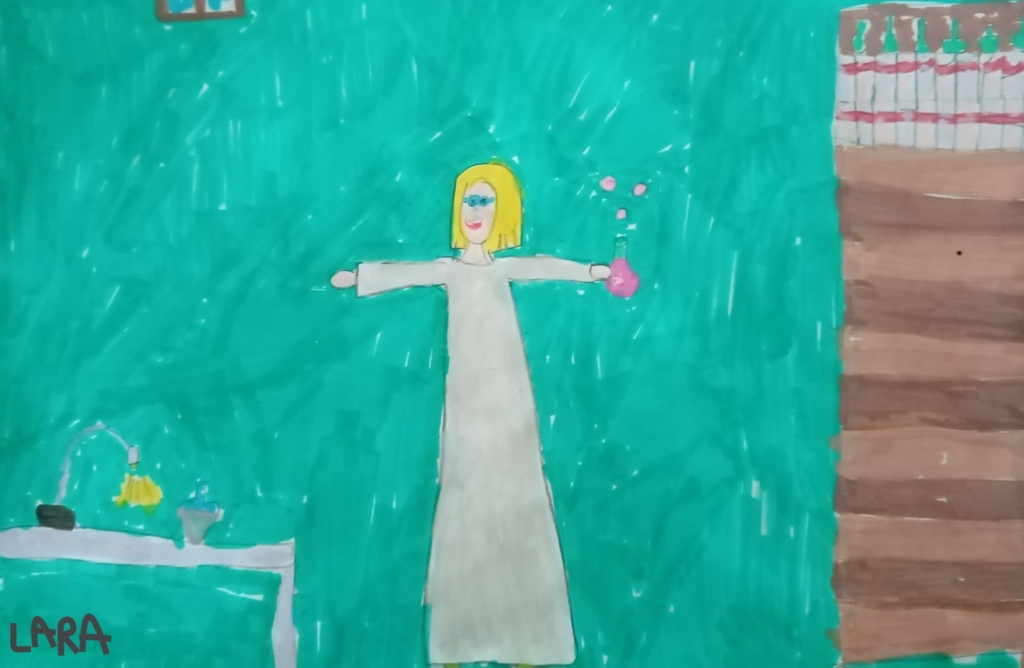 scienziato come donna disegno