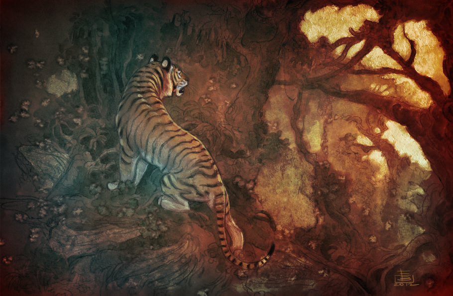 Love fumetto tigre