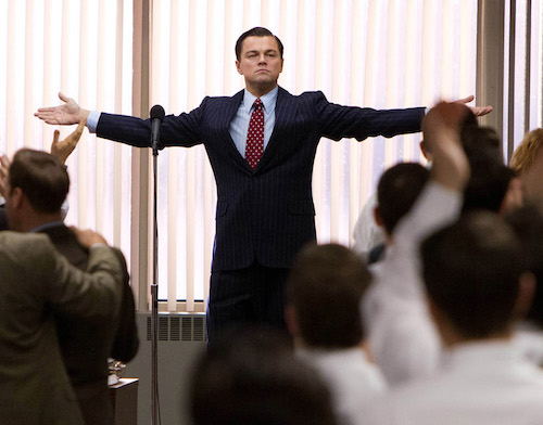 Leonardo DiCaprio in The  Wolf of Wall Street